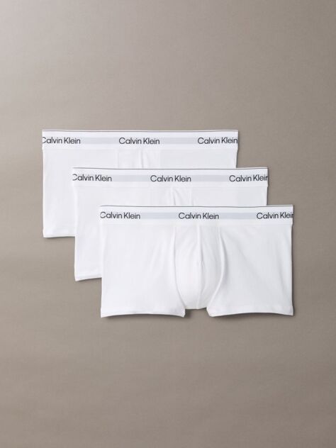 Λευκό Σετ 3 Χαμηλόμεσα Μπόξερ - Icon Cotton Stretch  Άνδρας