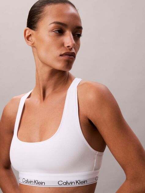 Λευκό Bralette Χωρίς Επένδυση - Icon Cotton Modal  Γυναίκα