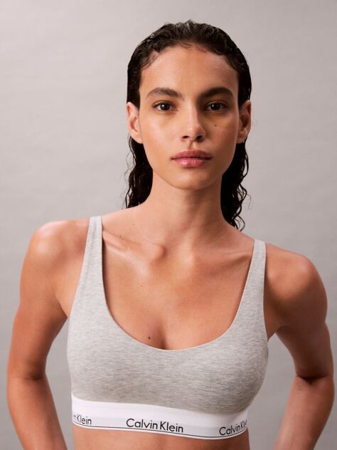 Γκρι Bralette Με Ελαφριά Επένδυση - Icon Cotton Modal  Γυναίκα