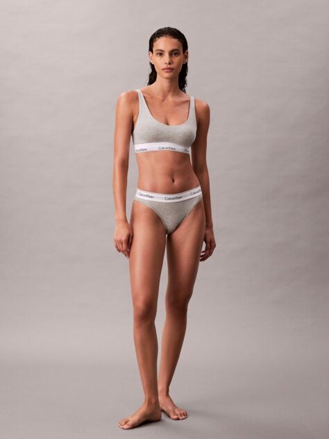 Γκρι Bralette Με Ελαφριά Επένδυση - Icon Cotton Modal  Γυναίκα