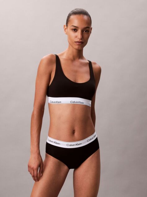 Μαύρο Bralette Με Ελαφριά Επένδυση - Icon Cotton Modal  Γυναίκα