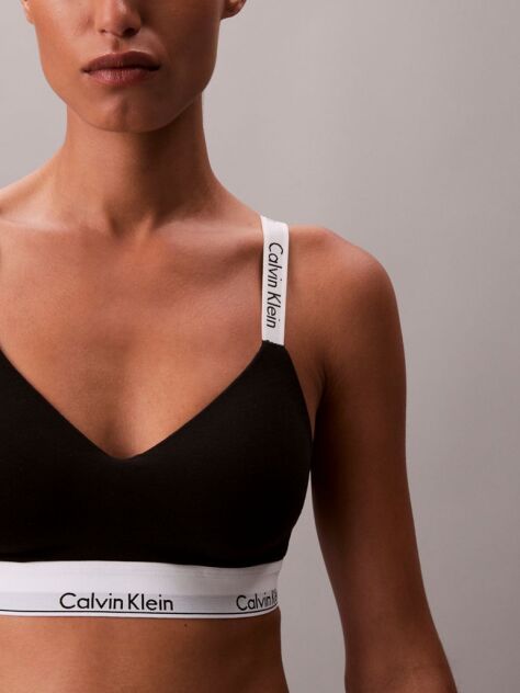Μαύρο Bralette Με Ελαφριά Επένδυση - Icon Cotton Modal  Γυναίκα