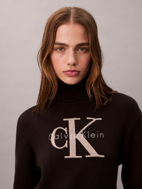 Black Soft Chenille Roll Neck Jumper  Women