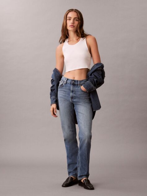 Denim Τζιν Με Mom Γραμμή  Γυναίκα