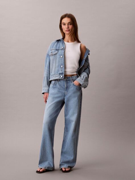 Denim Five-Pocket Wide Leg Jeans  Women
