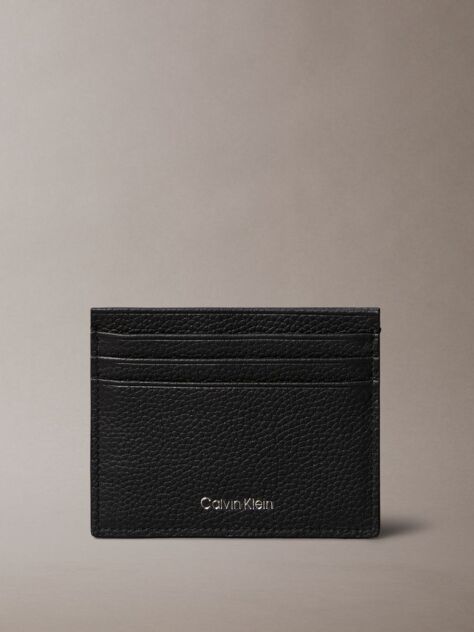 Black Foil Embossed Logo Card Case  Men