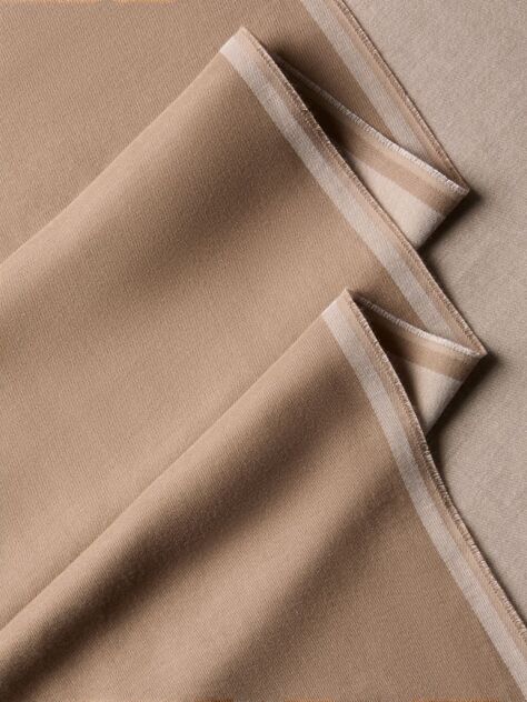 Beige Logo Jacquard Stole  Women