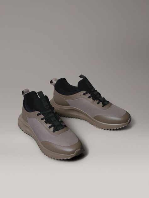 Multi Sneakers Με Κορδόνια Και Συνδιασμό Υφασμάτων  Άνδρας