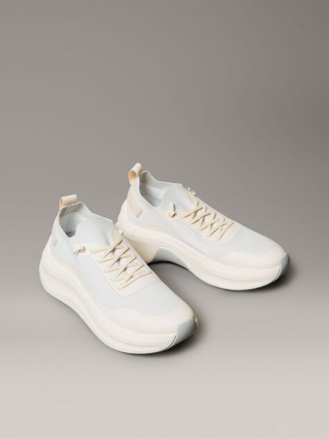 Γκρι Chunky Sneakers Με Ελαστικό Δίχτυ Στον Αστράγαλο  Γυναίκα