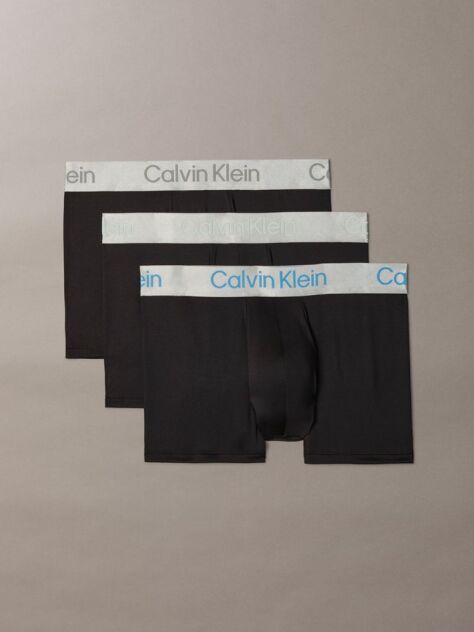 Black 3 Pack Trunks - Micro Stretch  Men