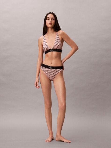 Ροζ Τριγωνικό Σουτιέν Μπουστάκι - Graphic Monogram Microfibre Stretch  Γυναίκα