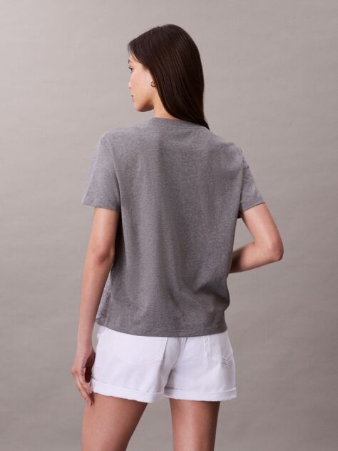 Γκρι T-Shirt Με Λογότυπο  Γυναίκα