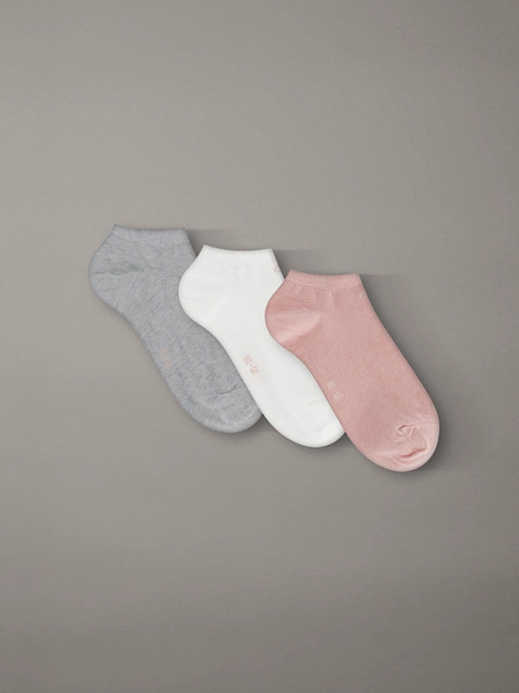 Pink 3 Pack Sneaker Socks  Women