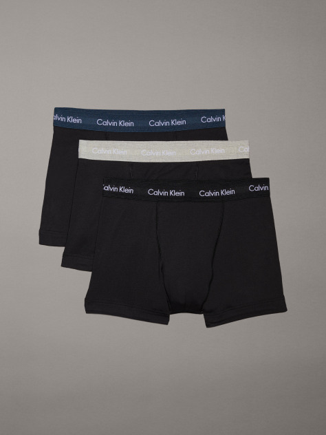 Μαύρο Σετ 3 Μπόξερ - Cotton Stretch  Άνδρας