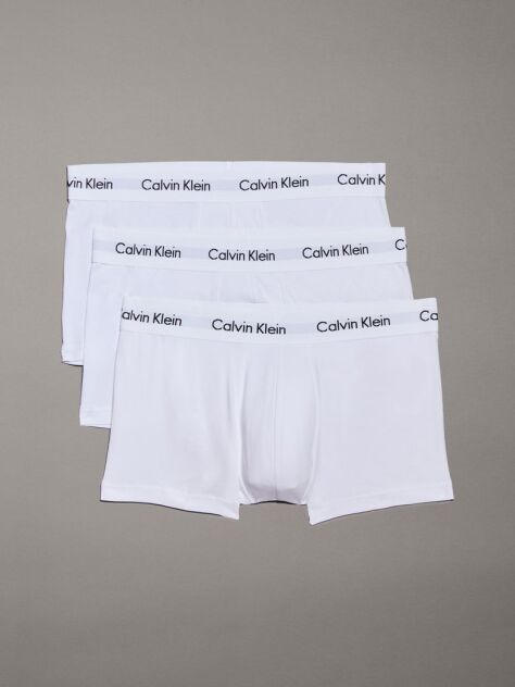 Λευκό Σετ 3 Χαμηλόμεσα Μπόξερ - Cotton Stretch  Άνδρας