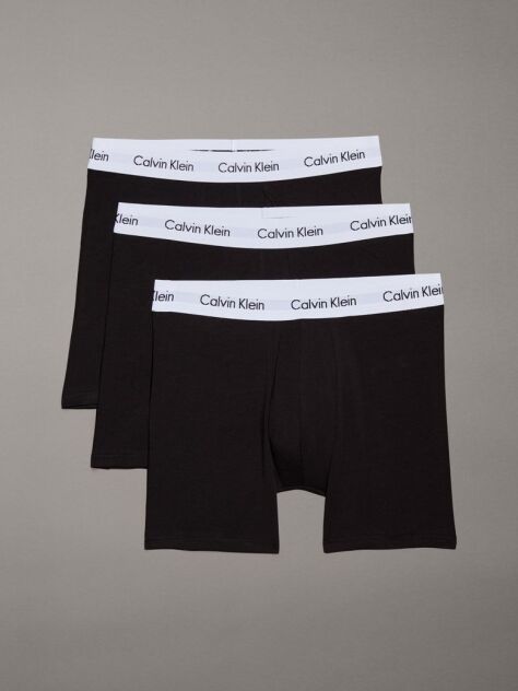 Μαύρο Σετ 3 Μπόξερ - Cotton Stretch  Άνδρας