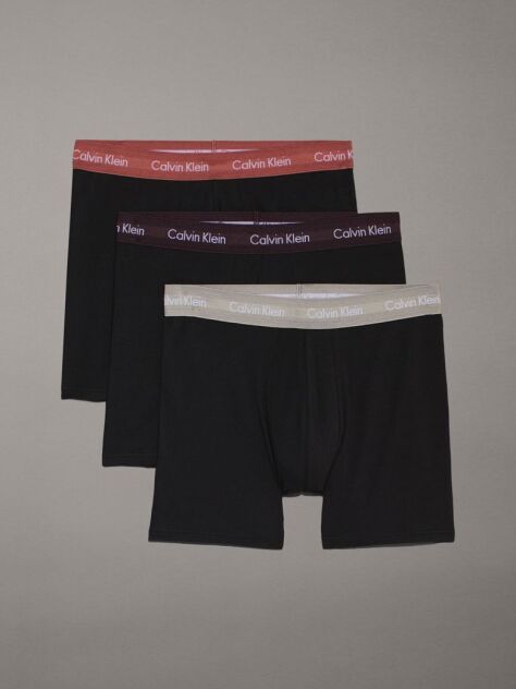 Μαύρο Σετ 3 Μπόξερ - Cotton Stretch  Άνδρας