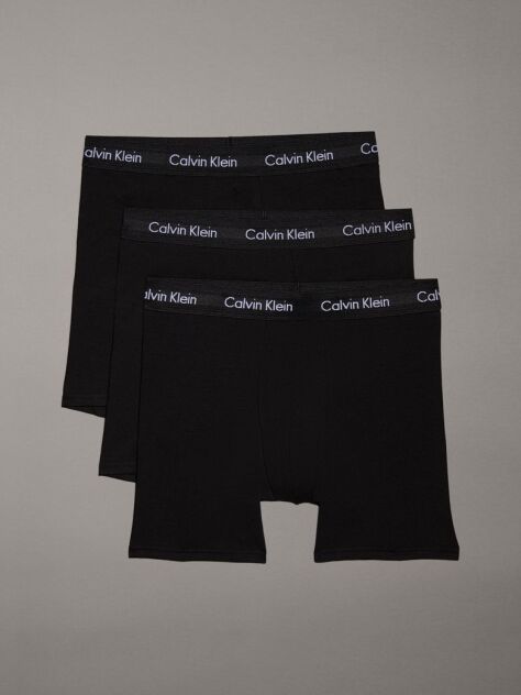Μαύρο Σετ 3 Μπόξερ - Cotton Stretch  Άνδρας