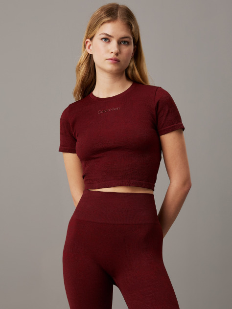 Κόκκινο Cropped Αθλητικό T-shirt  Γυναίκα