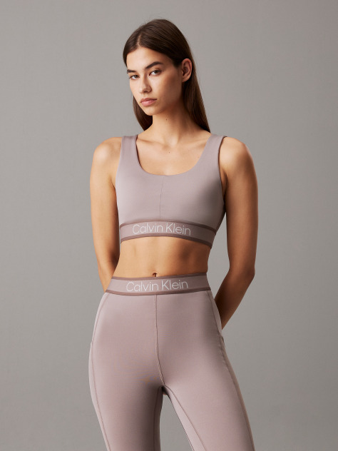 Brown Medium Impact Sports Bra  Women
