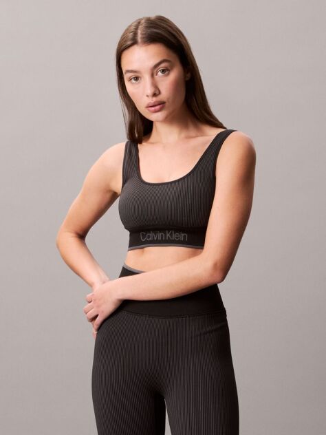 Black Medium Impact Sports Bra  Women