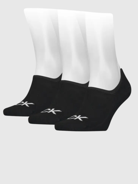 Black 3 Pack Invisible Socks  Men
