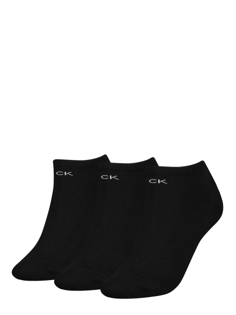Black Calvin Klein Logo Women's Sneaker Socks 3 pack  Women