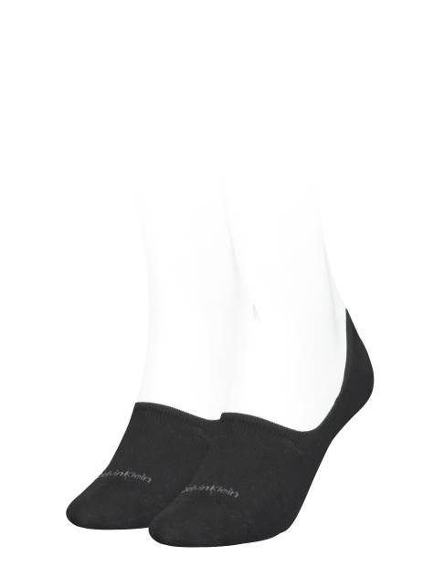 Black Calvin Klein Mid-Cut Logo Women's Footie 2 pack  Women