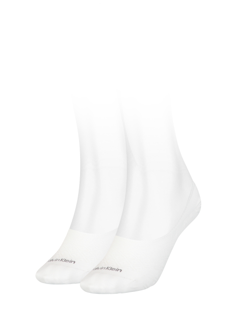 White Calvin Klein High-Cut Women's Diamond Footie 2 pack  Women