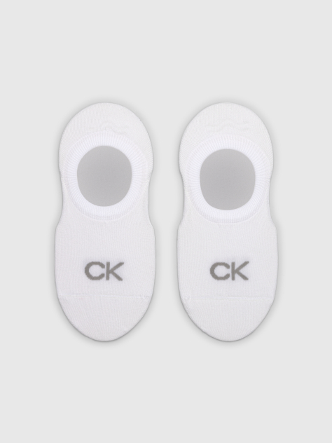 White 2 Pack Invisible Socks   Women