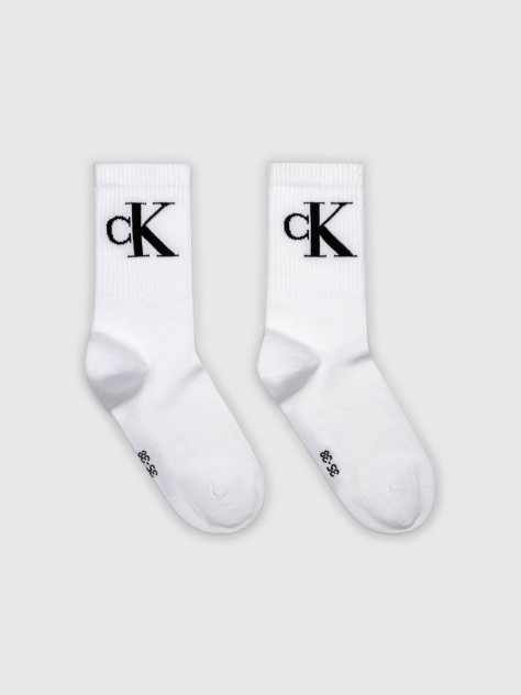 White 2 Pack Crew Socks  Women