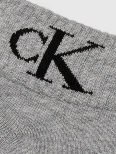 Grey 2 Pack Monogram Quarter Socks  Women