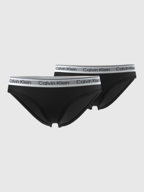 Black 2 Pack Girls Bikini Briefs - Icon Cotton Stretch  Girls