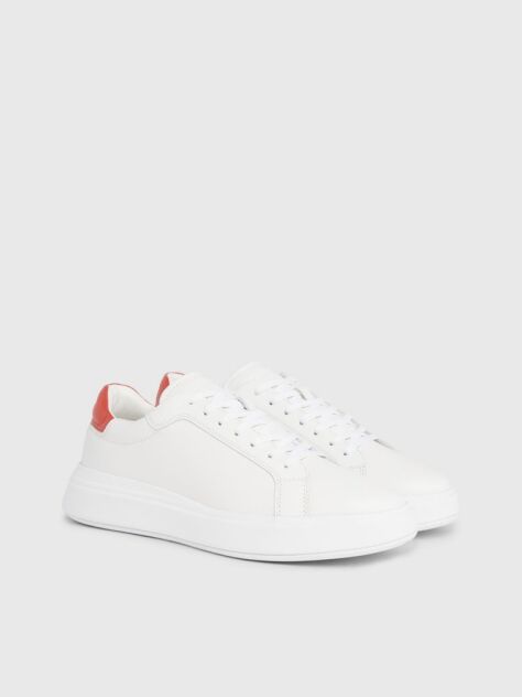 Λευκό Δερμάτινα Sneakers  Άνδρας