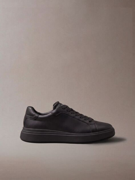 Μαύρο Δερμάτινα Sneakers  Άνδρας