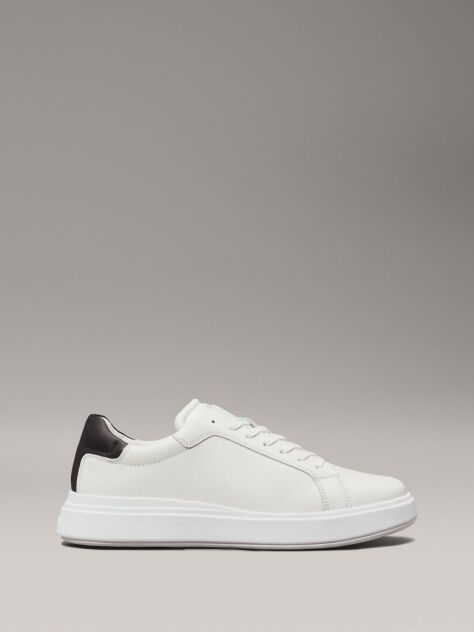 Λευκό Δερμάτινα Sneakers  Άνδρας