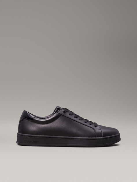 Μαύρο Δερμάτινα Sneakers  Άνδρας