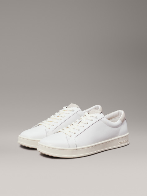 Λευκό Δερμάτινα Sneakers  Άνδρας