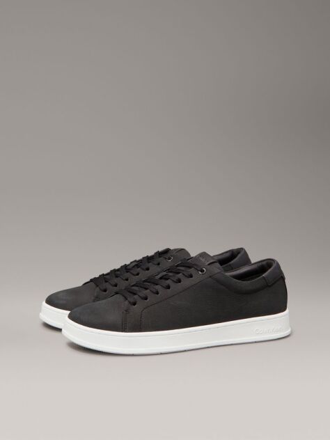 Μαύρο Δερμάτινα Sneakers  Άνδρας
