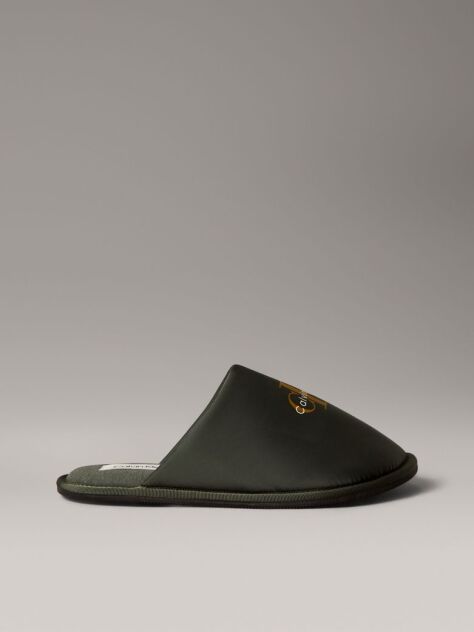 Green Signature Logo Hotel Slippers  Men