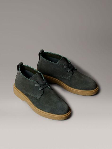 Green Suede Airfit® Cushioned Desert Boots  Men