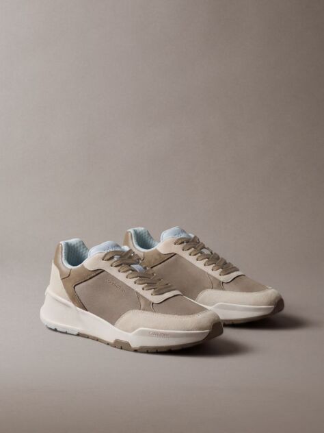 Brown Suede Chunky Dad Sneakers  Men