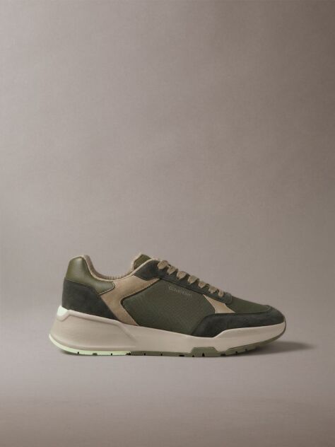 Πράσινο Δερμάτινα Chunky Dad Sneakers  Άνδρας