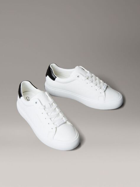 White Lace-Up Trainers  Women