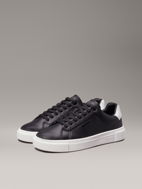 Μαύρο Δερμάτινα Sneakers  Γυναίκα