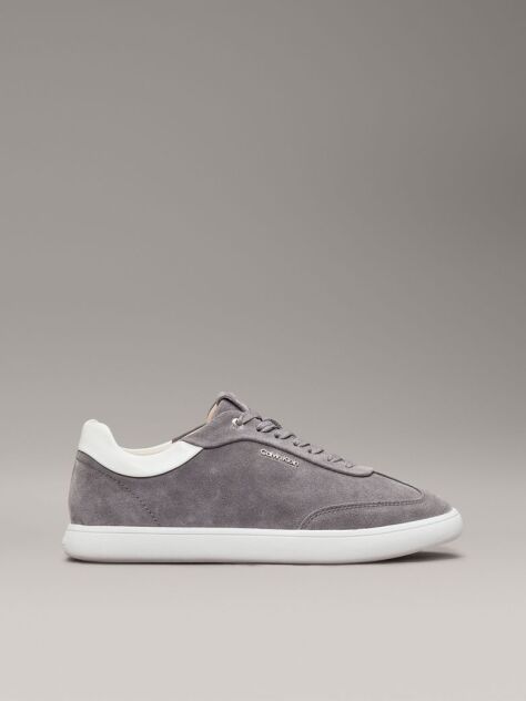 Grey Suede Low Profile Trainers  Women