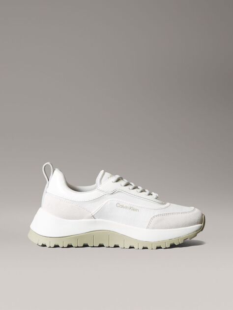 White Leather Runner Trainers  Women