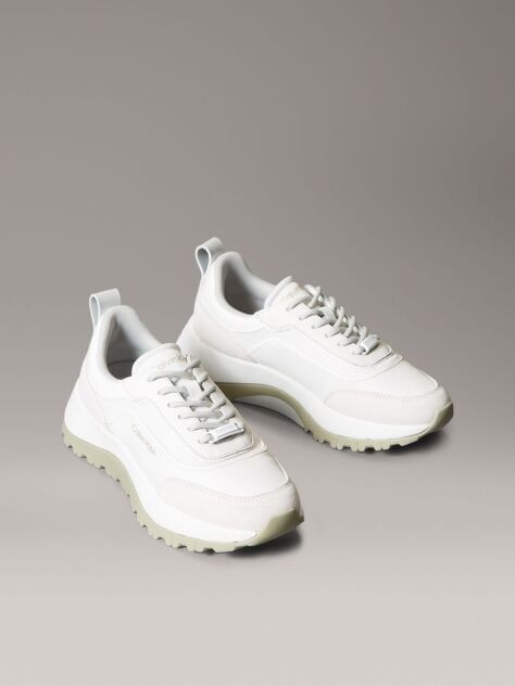 White Leather Runner Trainers  Women