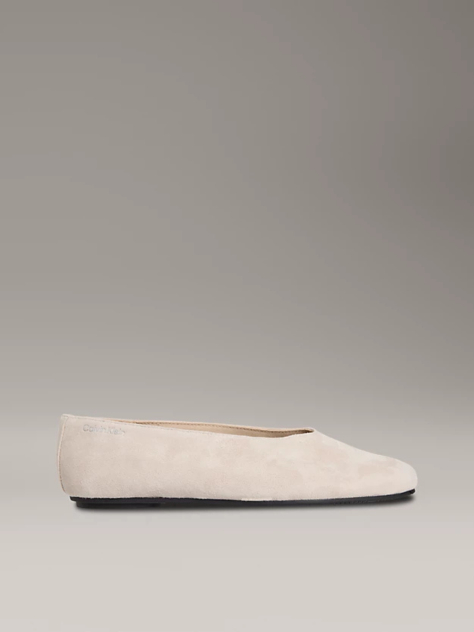 Beige Suede Ballerinas  Women