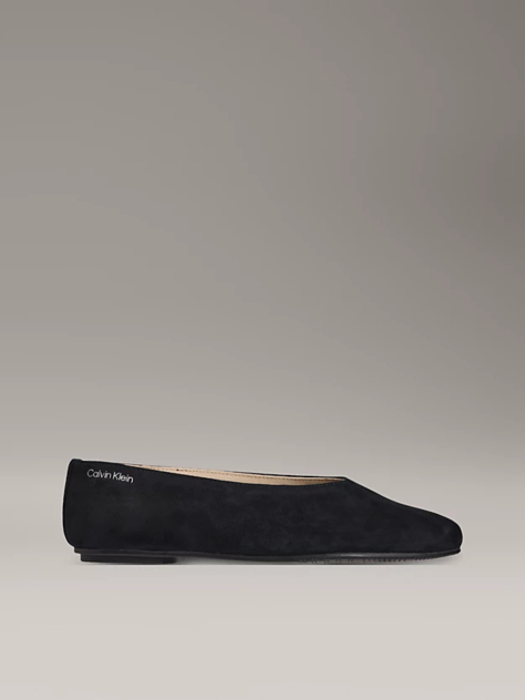 Black Suede Ballerinas  Women